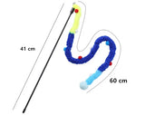 Feather Cat Teaser Wand – Interactive Colorful Rod Toy