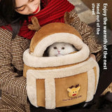 Furry Warm Cat Carrier – Cozy Winter Pet Travel Bag & Car Seat for Puppies and Kittens