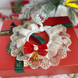 Organza Lace Bowknot Pet Collar – Cute Scarf Accessory for Cats & Dogs