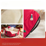 Christmas Cat Bed with Soft Neck Bolster – Cozy Holiday Pet Sofa for Cats & Small Dogs