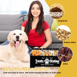 Pet Treat Jar Set – 3pcs Storage Containers with Wooden Holder