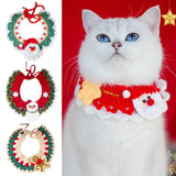 Hand Woven Cat Christmas Bib