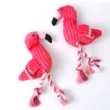 Flamingo Plush Dog Toy – Squeaky Interactive Chew for Puppies