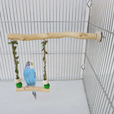 Wooden Parrot Stand – Double Layer Bird Swing