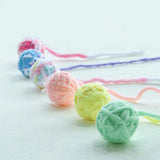MADDEN Cat Toys Colorful Yarn Balls with Bell for Clawing