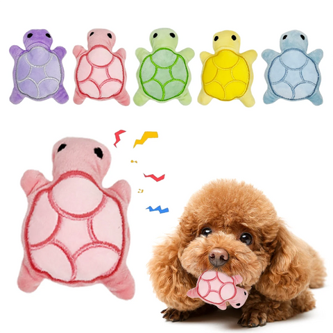 Cute Turtle Dog Toy – Squeaky Plush Puppy