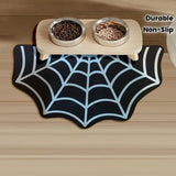 Extra Large Spider Web Pet Feeding Mat – Non-Slip Easy Clean Bowl Protector
