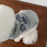 Letter Print Fleece Dog Hoodie