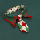 Christmas Pet Tie Collar – Festive Bow Bib for Cats & Small Dogs, Cute Holiday Party Accessory