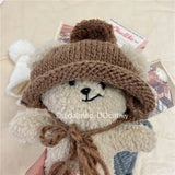 Knitted Pet Hat with Fur Pom