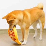 Pizza Plush Squeak Toy – Fun Chew & Teeth Trainer for Dogs