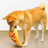Pizza Plush Squeak Toy – Fun Chew & Teeth Trainer for Dogs