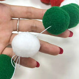 Christmas Plush Ball Pet Collar – Festive Elastic Headpiece for Cats & Dogs