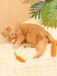 Cat toy - carrot teething and cat teasing sticks, bite-resistant and scratch-resistant for teething and clawing