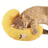Ultra Soft Cat Pillow – Fluffy Half Donut Calming Bed