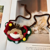 Knitted Christmas Bandanas for Pets