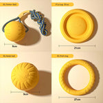 EVA Durable Dog Toy Set (4-Pack) – Flying Disc, Ball & Tug Rope for Puppies & Adult Dogs, Chew-Proof Teeth Cleaning