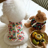 Autumn Winter Dog Coat – Flower Pet Jacket for Small Dogs & Cats