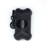 Portable Bone-Shaped Dog Waste Bag Holder with Disposable Bags