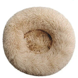 Round Plush Pet Bed – Soft Winter Sleeping Nest for Cats & Dogs