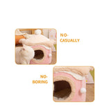 Ice Cream Pet Tent Bed – Self-Warming Cozy Cave for Cats & Small Dogs
