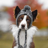 Winter Knitted Dog Hat – Windproof Fluffy Pom-Pom for Small Dogs
