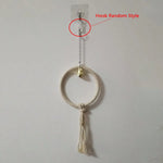 Natural Hemp Rope Bird Toy Ring with Bell Large 7.87in Small 5.31in Parrot Cage Accessory for Climbing Chewing and Decorating
