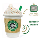 Plush Coffee Cup Dog Toy – Squeaky Chew