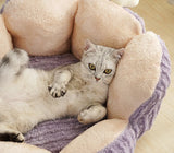 Plush Flower Cat Bed