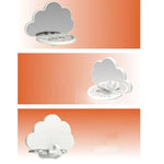 Clouds Shape Bird Mirror With Perch Save Space Sturdy Bird Mirror Toy with Feeding Box Parrots Feeders Boredom Relief