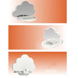Clouds Shape Bird Mirror With Perch Save Space Sturdy Bird Mirror Toy with Feeding Box Parrots Feeders Boredom Relief