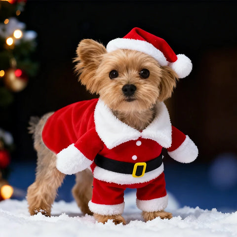 Cute Santa Claus Christmas Costume for Small Dogs