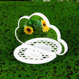 Clouds Shape Bird Mirror With Perch Save Space Sturdy Bird Mirror Toy with Feeding Box Parrots Feeders Boredom Relief
