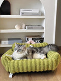 Winter Plush Pet Bed – Cozy Sofa Nest for Small Dogs & Cats