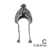 Winter Knitted Dog Hat – Windproof Fluffy Pom-Pom for Small Dogs