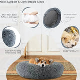 Round Plush Pet Bed – Soft Winter Sleeping Nest for Cats & Dogs