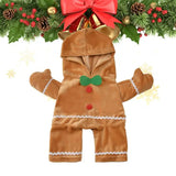 Christmas Gingerbread Pet Hoodie – Warm Cosplay Sweater for Dogs & Puppies