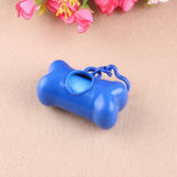 Portable Bone-Shaped Dog Waste Bag Holder with Disposable Bags