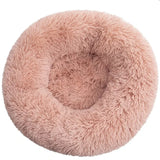 Round Plush Pet Bed – Soft Winter Sleeping Nest for Cats & Dogs