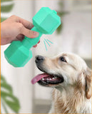 TPR Dumbbell Dog Toy – Squeaky Chew for Teeth Cleaning