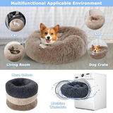Round Plush Pet Bed – Soft Winter Sleeping Nest for Cats & Dogs