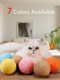 Interactive Sisal Cat Scratching Ball – 10CM Sounding Toy for Kittens | Teeth Cleaning, Anti-Bite & Fun Play