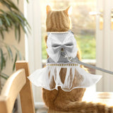 Bowknot Cat Harness & Leash Set – Cute Princess Dress for Small Pets