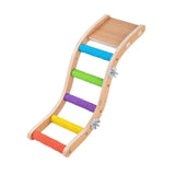Natural Wooden Bird Perch Ladder Steps for Grinding Claws