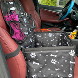 Dog Car Booster Seat – Scratch-Proof Durable Front Seat with Storage Pockets