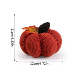 3PCS Corduroy Pumpkin Pet Decor – Soft Autumn Cage Ornament