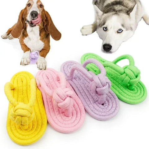 Cotton Rope Dog Chew Toy – Interactive Teeth Trainer