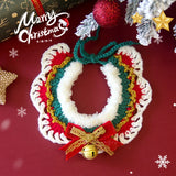 Christmas Decorative Knitted Bib for Small Pets