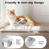 Stainless Steel Cat Bowl – Raised Whisker Fatigue Relief Dish