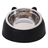 Tilted Stainless Steel Cat Bowl – Non-Slip Neck Protection Feeder